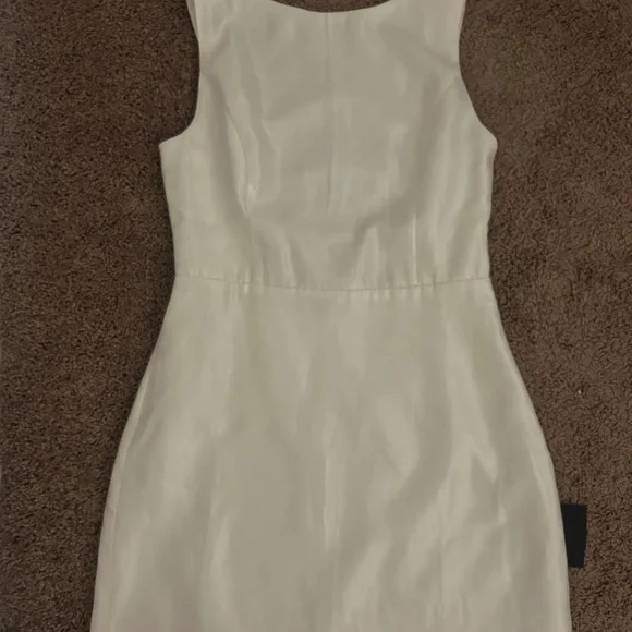 Lulus Sophisticated Selection White Sleeveless Backless Mini Dress - Size M - Picture 4 of 6